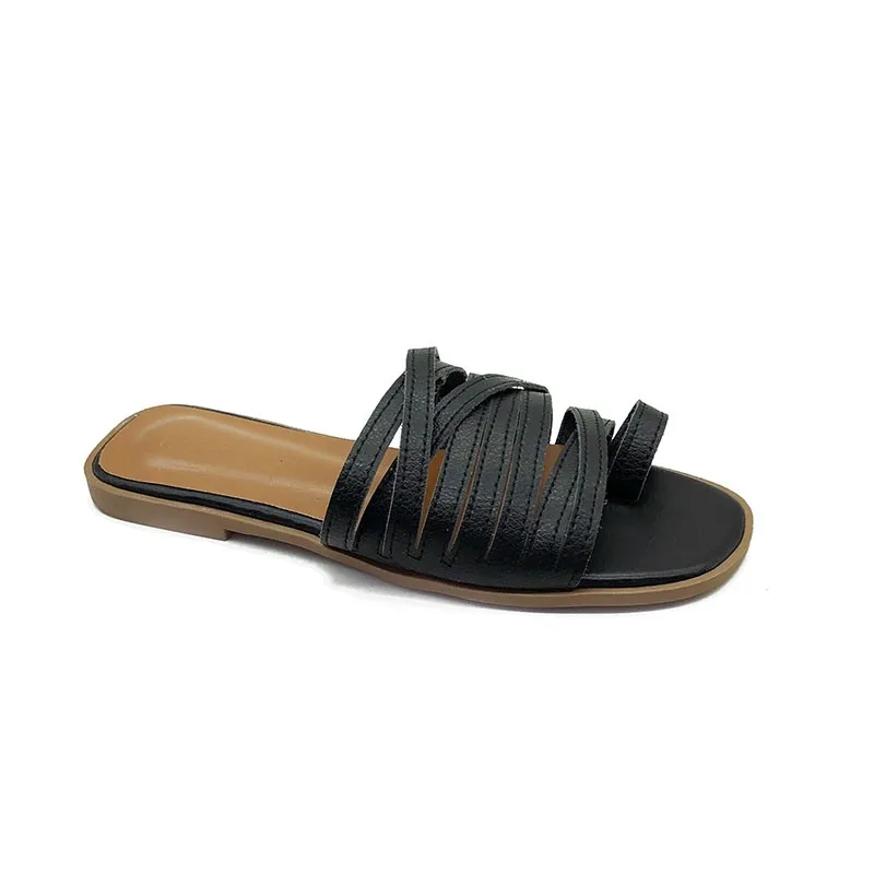 Женские летние тапочки с носком Новинка 2019 года ретро-одежда на плоской подошве