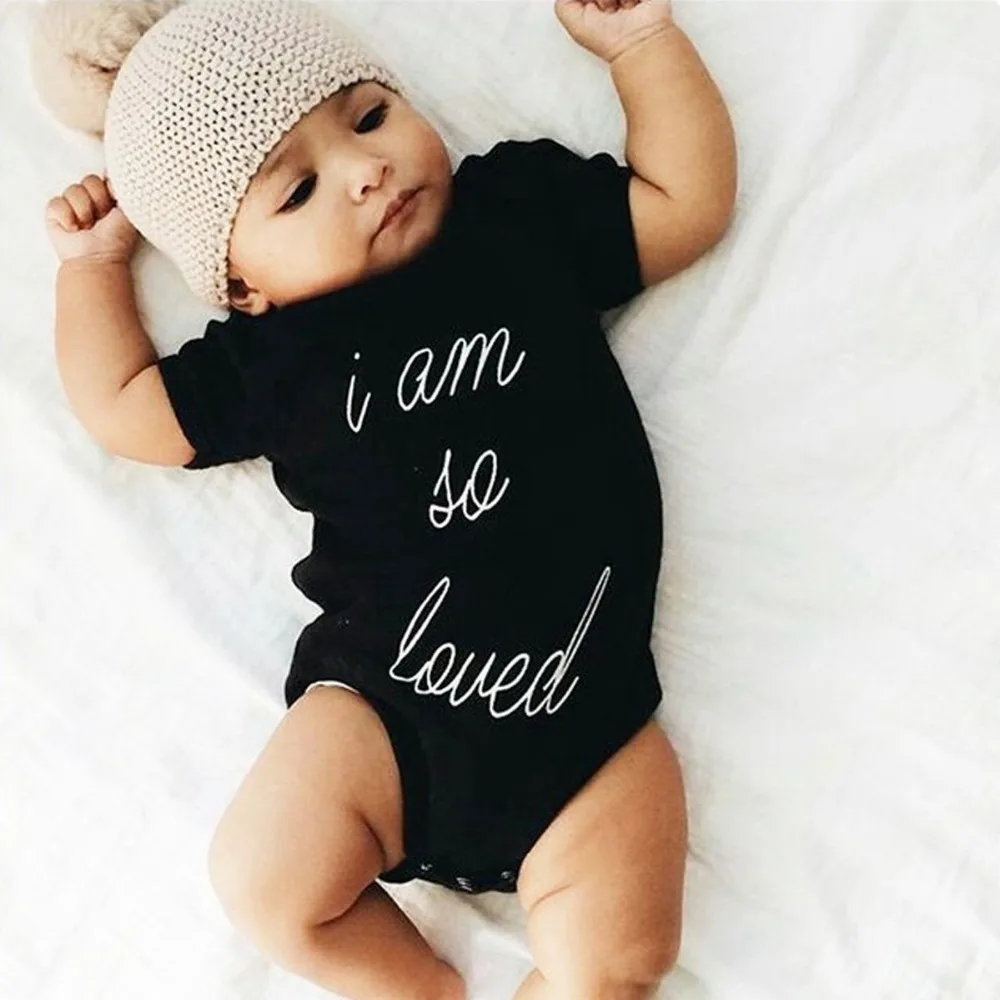 Одежда для новорожденных с коротким рукавом и принтом сделай сам Ilovedaddy Roupa Menina 2