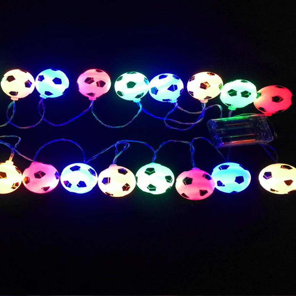 10LED футбольные огни для создания освещения DIY вечерние украшения футбольные аксессуары лампы бусины атмосфера