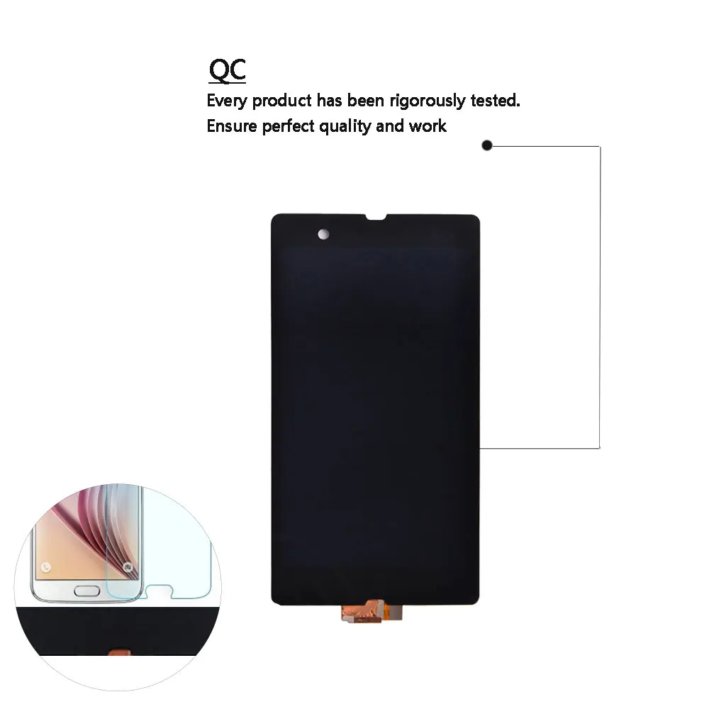 ЖК дисплей 5 0 дюйма для Sony L36h LCD L36i C6606 C6603 C6602 C6601 запасные части|display screen|5 screentouch screen