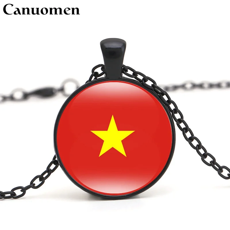 Canuomen Малайзия кулон в форме флага ожерелье страна Юго Восточной Азии Лаос