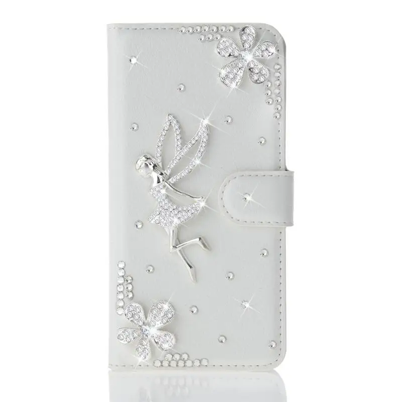Роскошные 3D Диаманта bling Rhinestone ИСКУССТВЕННАЯ Кожа Флип Случае Стенд крышка