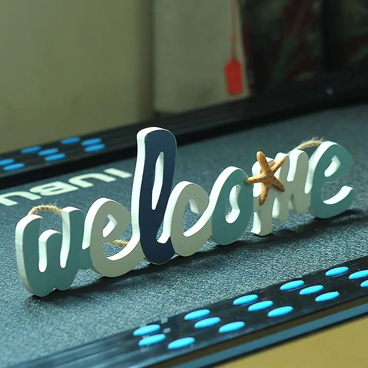 Деревянная дверная плитка в средиземноморском стиле табличка знак аксессуары