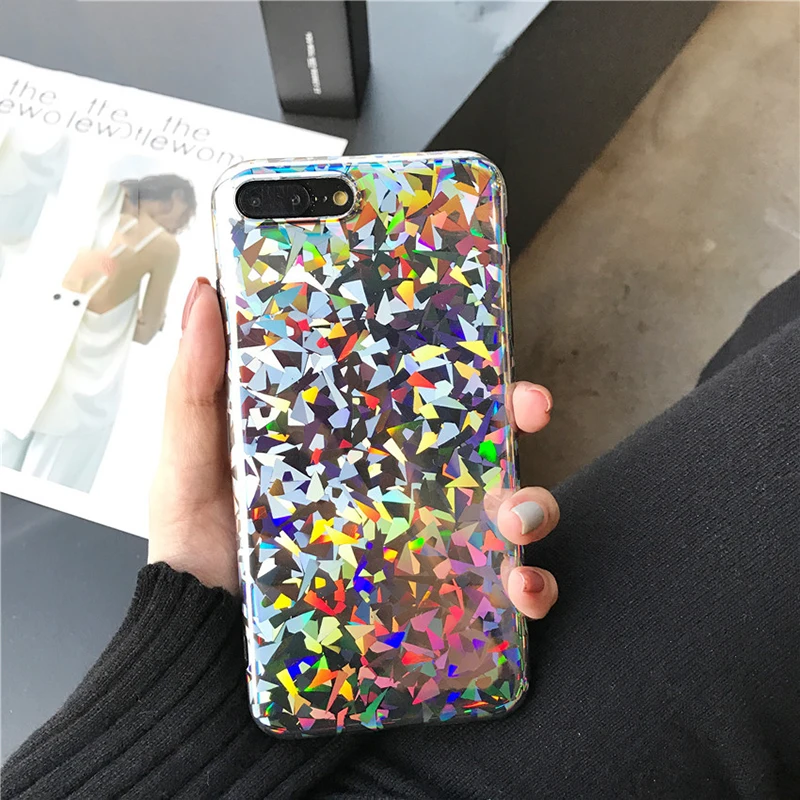 CHAOLIDA необычная блестящая пудра с блестками чехлы для телефонов IPhone X 8 7 6 6S Plus