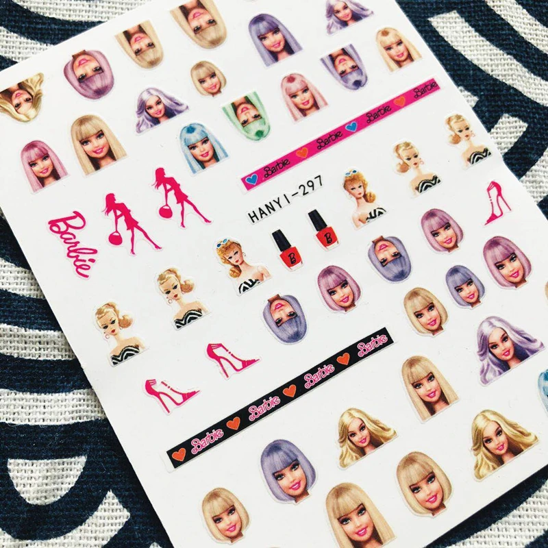 Hanyi серии Сакура цветок HANYI-99 принцесса стикеры 3D на ногти nail Art Наклейка шаблон diy Инструменты для ногтей украшения