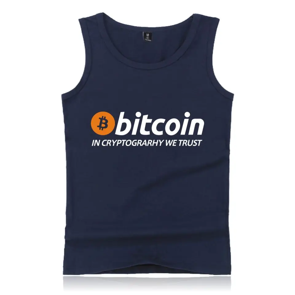 Новинка Биткоин в Cryptograrhy We Trust майка для мужчин и женщин Повседневное платье