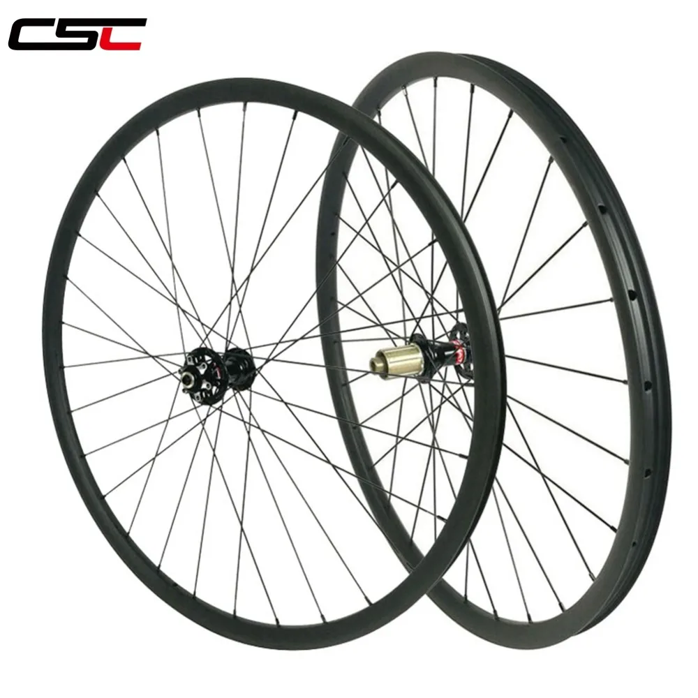 29 MTB XC Racing hookless 30 мм ширина 25 бескамерный горный велосипед карбоновые колеса с