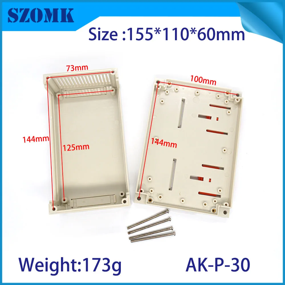 Пластиковый корпус szomk 155*110*60 мм для печатной платы din рейка распределительная