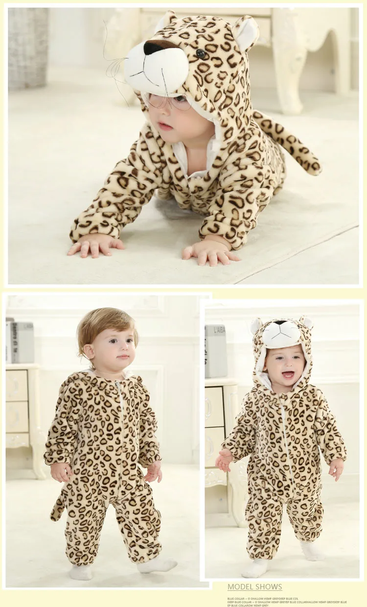 Baby Cartoon Rompers Newborn Hooded Toddler Clothing Boys Girls Minions Animal Jumpsuit Playsuit Costume Flannel Baby Rompers