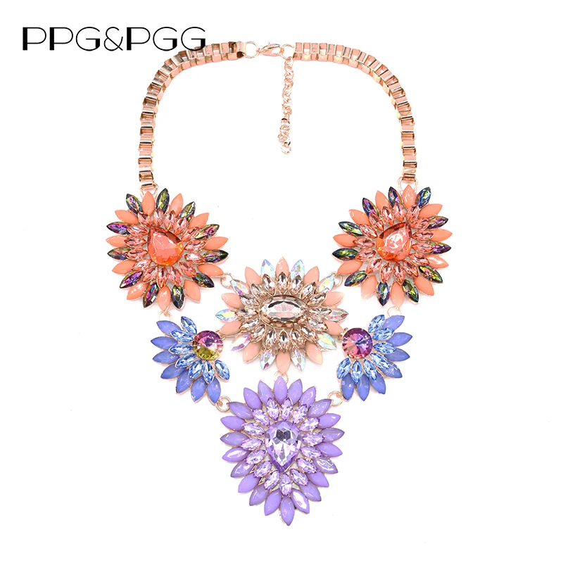 Женское массивное ожерелье-чокер винтажное ожерелье макси с акриловыми