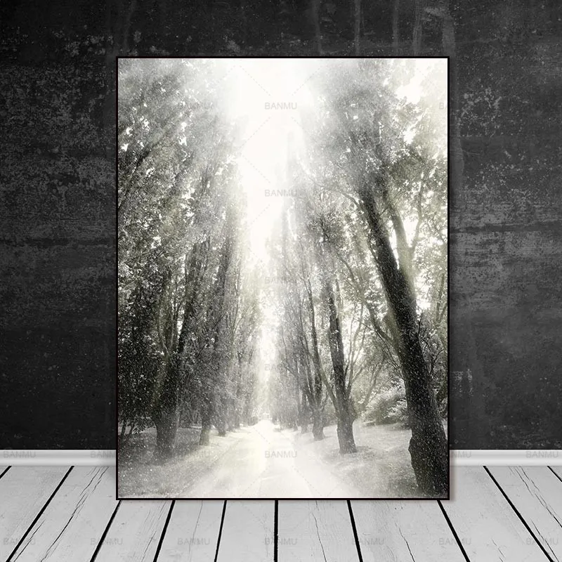 Настенное художественное изображение постер снежное дерево художественная
