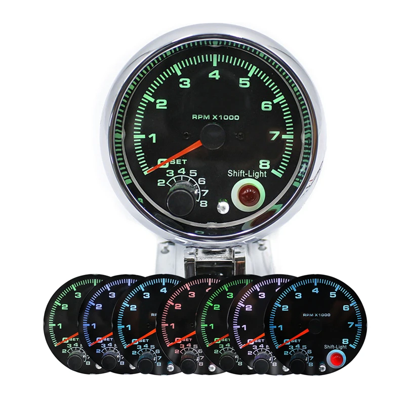 95 мм Тахометр автомобили датчик цифровой указатель регулируемый светодиодный