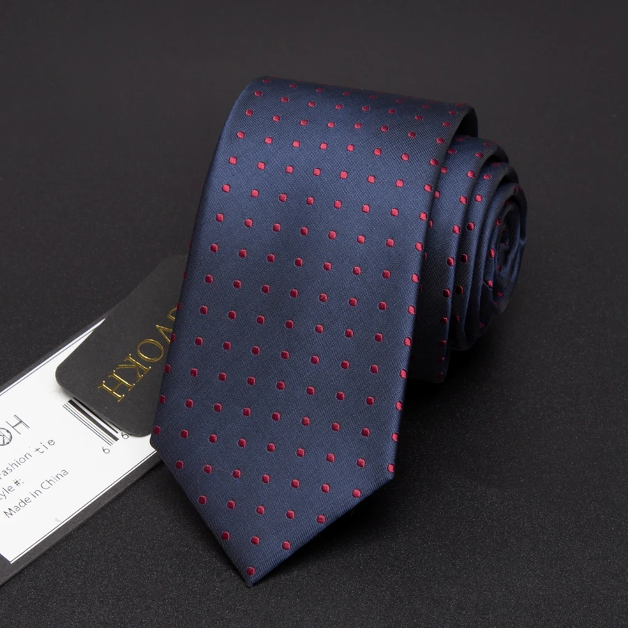 

Men Tie 6cm skinny ties Striped Polyester Neckties Mens Fashion Jacquard Business mens Wedding dress luxury Slim Bowtie