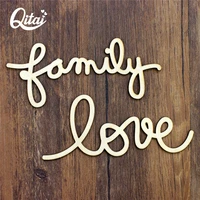 family love words qitai 12pcslot laser cut wooden crafts letters plywood diy scrapbooking home decoration accessories wf120