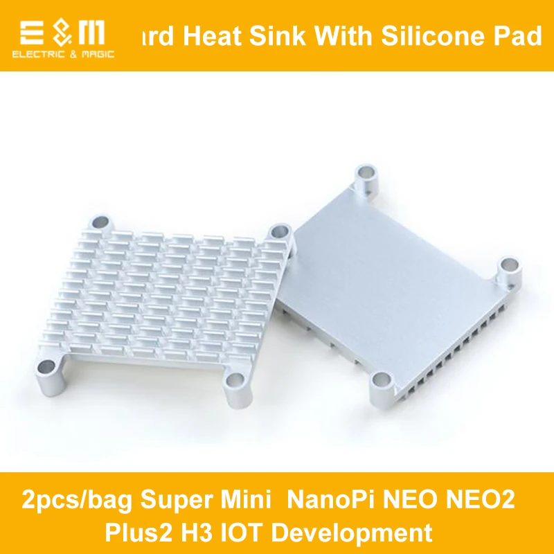 2 шт. супер радиатор Mini Pi NanoPi NEO NEO2 Plus2 H3 IOT макетная плата ребро воздушного