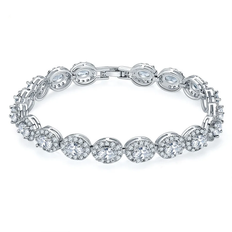 Модные бренды дизайн белый цвет золотистый покрытием женщины фианит Серебряный