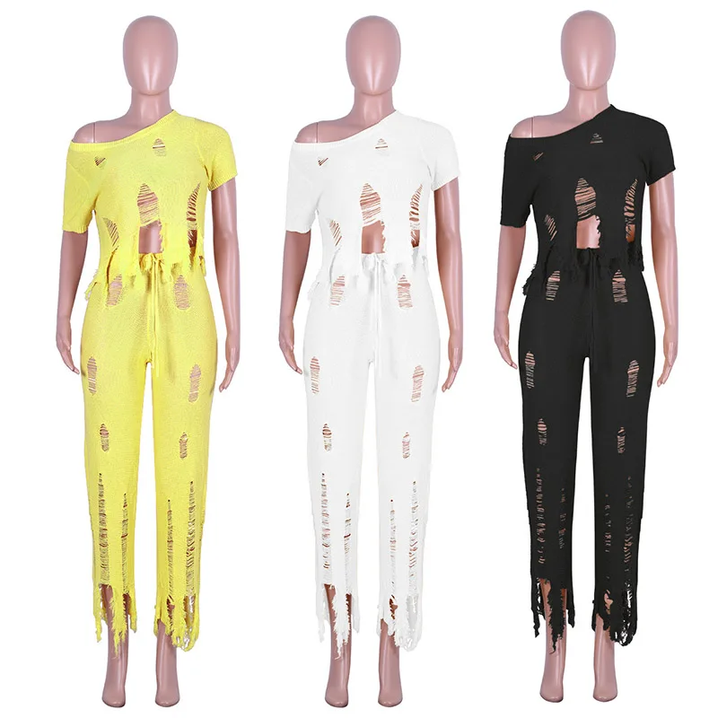 Женский комплект из 2 предметов однотонный топ с открытыми плечами и короткими