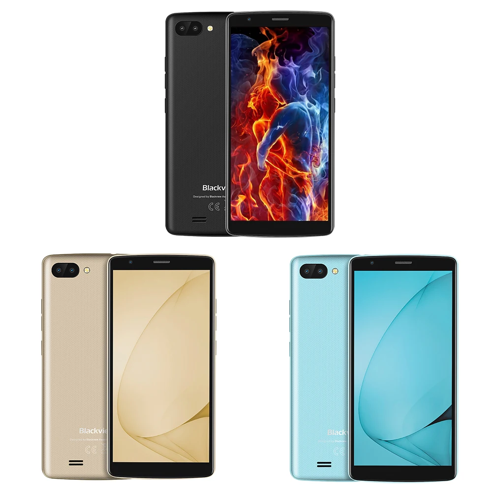 BLACKVIEW A20 Android Go New OS 3000 мАч смартфон Dual сзади Камера gps мобильного телефона 5 &quot18:9