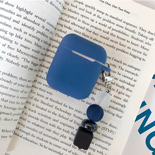 U Конфетный фруктовый декоративный силикон чехол для Apple Airpods чехол Bluetooth беспроводные наушники защитный чехол сумка коробка брелок - Цвет: U