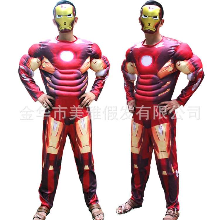 Хеллоуин костюм супергерой Человек-паук Мышцы Супермен костюмы для взрослых