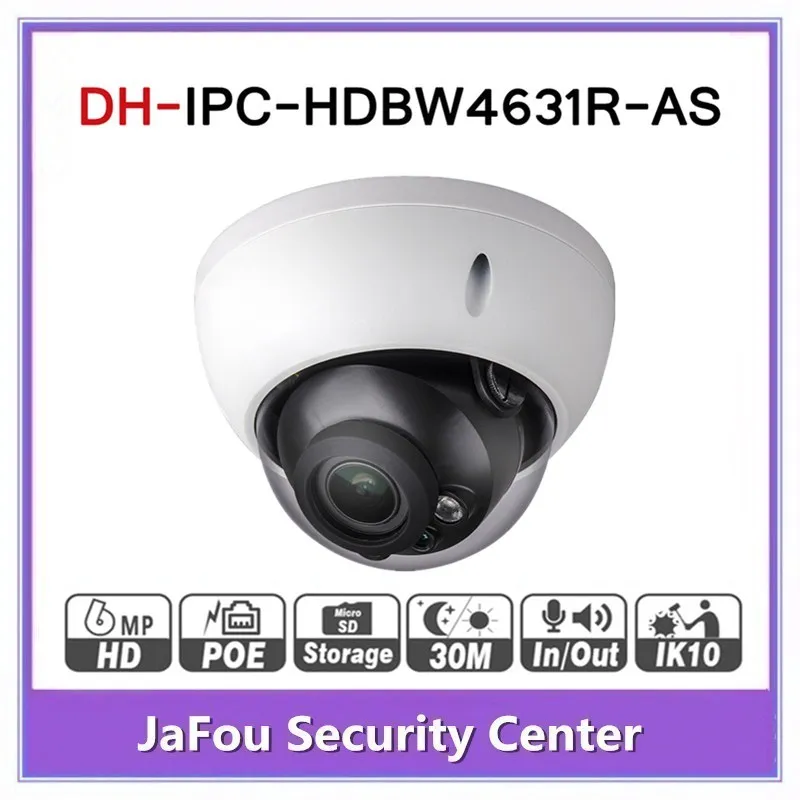 DH IPC HDBW4631R AS 6MP IP Камера POE IK10 IP67 аудио вход/выход и сигнализации слот для карт SD