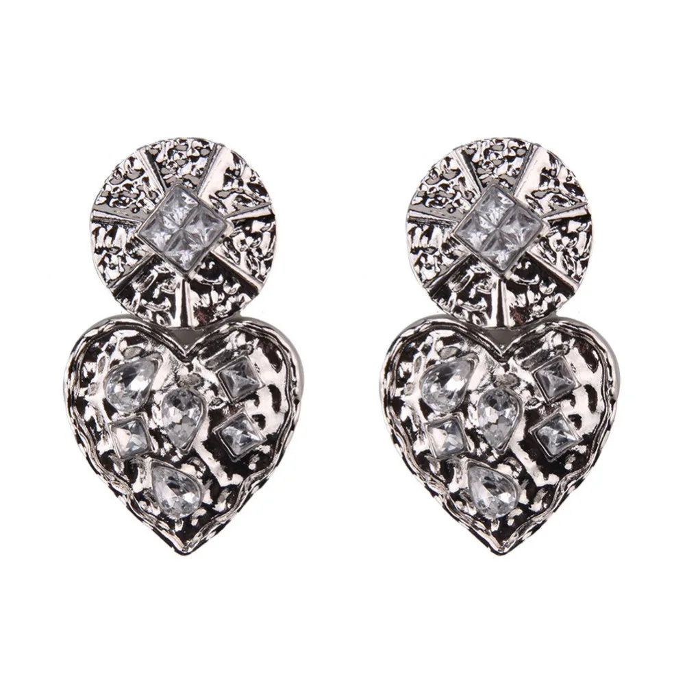 Silver Color 10 Лучшие женские серьги-гвоздики золотистого цвета из металла, круглая подвеска в богемном стиле, рождественские подарки, свадебные, вечерние, винтажные, разные цвета - Окраска металла: Silver Color 10