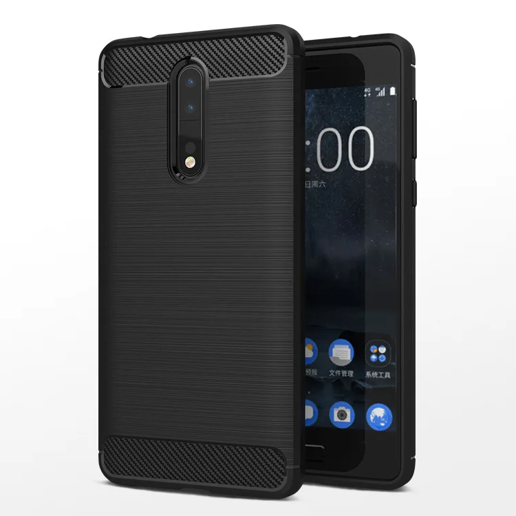 Мягкий чехол из углеродного волокна для Nokia 6 2018 3 5 8 2 7 9 1 7Plus X5 X6 полный Чехол Fundas