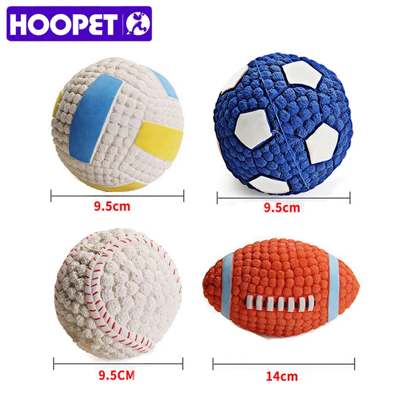 HOOPET игрушки шарики для собак пищащие щенков интересные тенниса футбола чистки