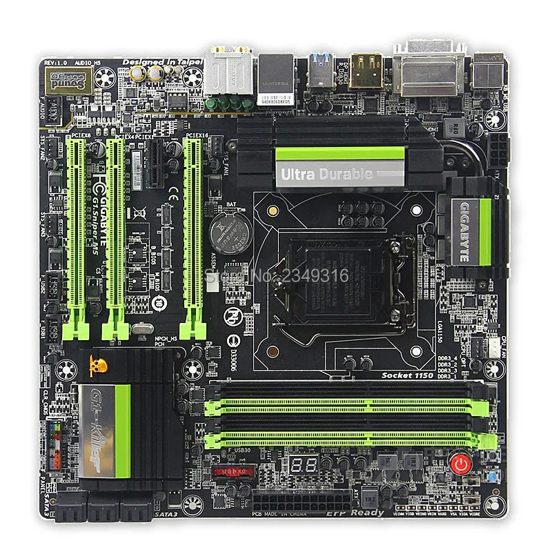 Для Gigabyte GA-G1.Sniper M5 оригинальная б/у рабочего стола материнской платы G1.Sniper M5 Z87 LGA 1150 i3 i5 i7 DDR3 микро-atx корпус