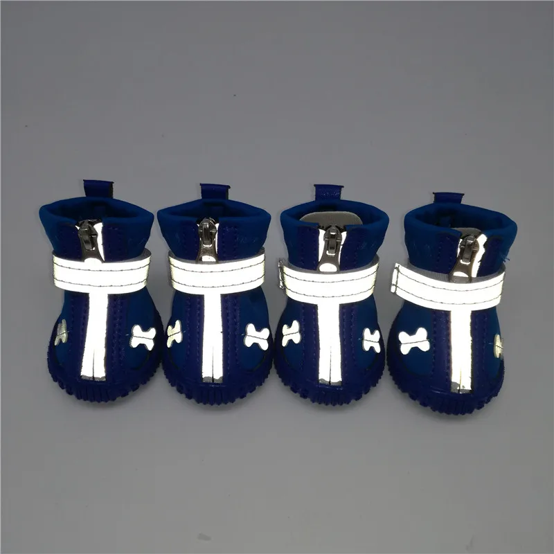GLORIOUS KEK Waterproof Dog Shoes Autumn/Winter Pet Boots Reflective No-Slip for Small Dogs Fleece Liner Soft Sole | Дом и сад
