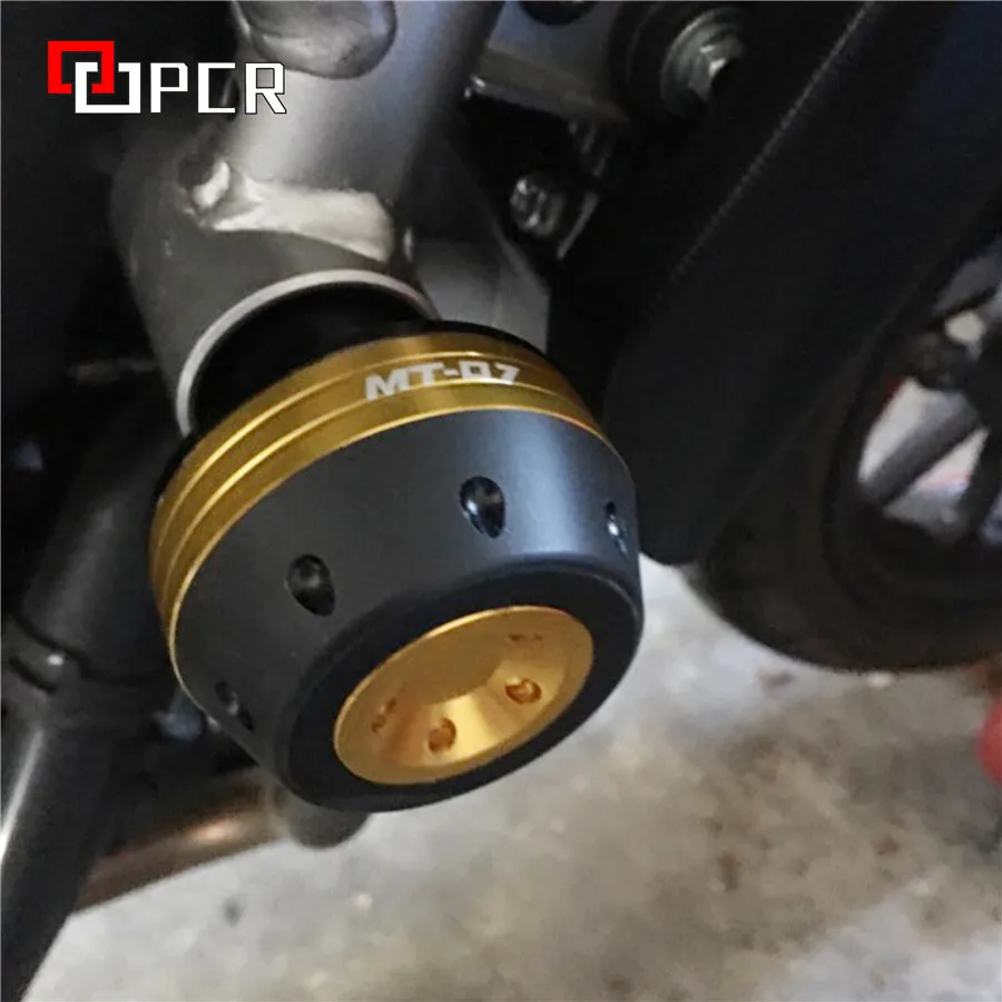 Logo логотип с ЧПУ рамка Ползунки Краш Pad защита от падения защита для Yamaha MT07 MT 07- защита двигателя Ползунки крышка