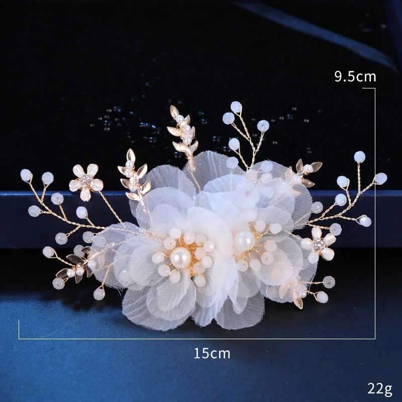 Flower Headwear Hair Clips For Women Headband Hairpin Pearl Bride Hair Ornaments Wedding Head Pieces