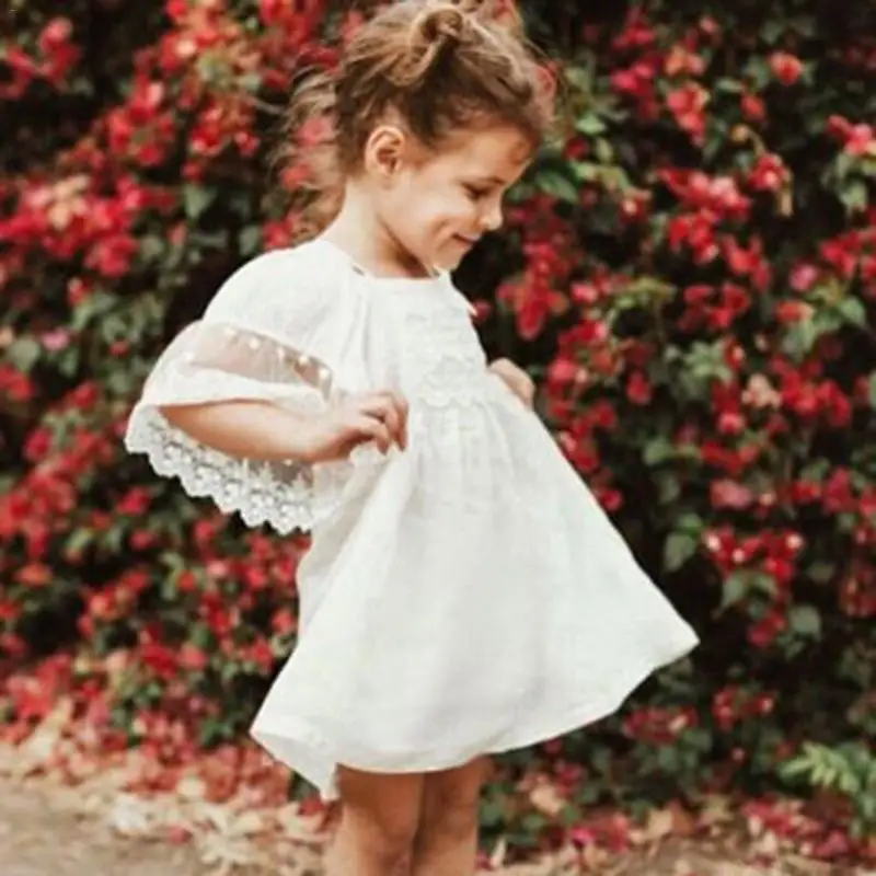 Детские Одежда для девочек принцессы вечерние слово кружевным воротником