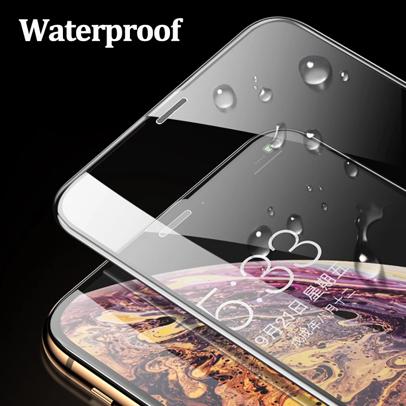 Закаленное стекло 10D с полным покрытием для iphone x Защитная пленка экрана APhone Aifon xs