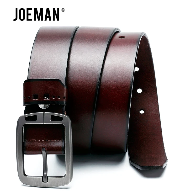 Ремень из натуральной воловьей кожи для мужчин пояс с пряжкой цинкового сплава