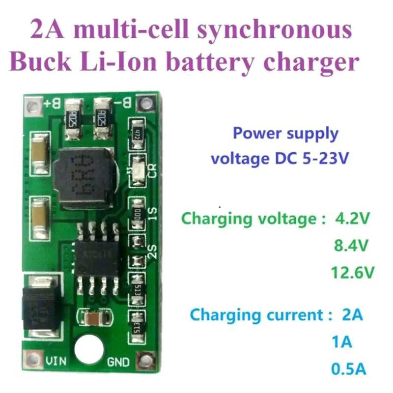 DC 5 V 23V 4 2 V/8 V/12 6 lithim ионный Батарея Зарядное устройство Multi Cell синхронный бак для 3 7