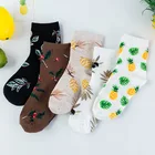 Носки женскиемужские короткие, авокадо, сосна, шишка, вишня, фрукты, пищевые, носки хлопковые с забавным
