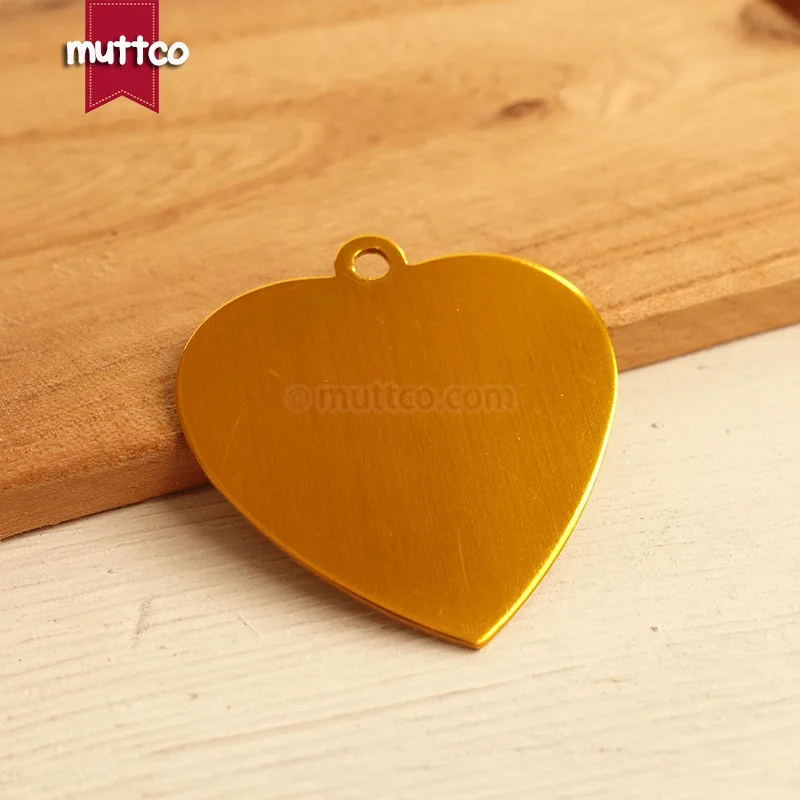 20 шт./лот простая Алюминиевая бирка с именем для домашних животных в форме сердца