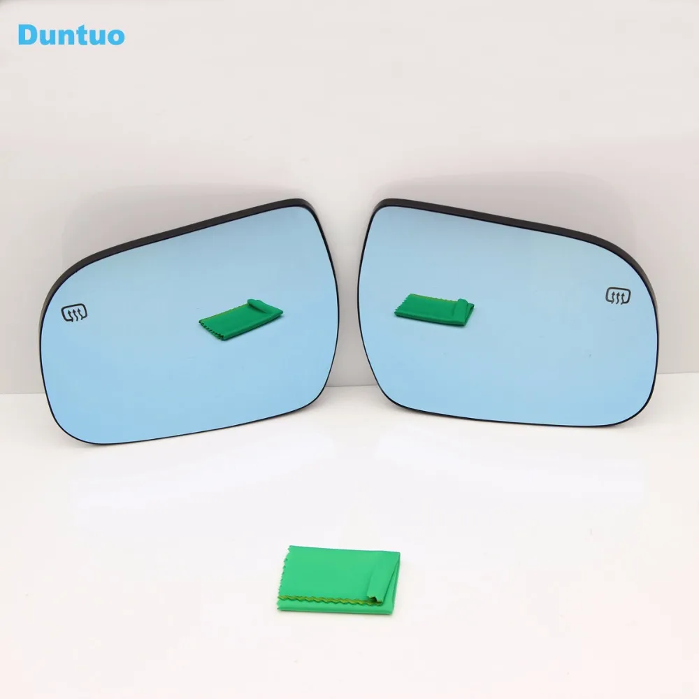 Blue Wing Mirror Glass With Base-Heated Car Angle Wide Glare Proof Mirror For Toyota Sienna 2010-2018