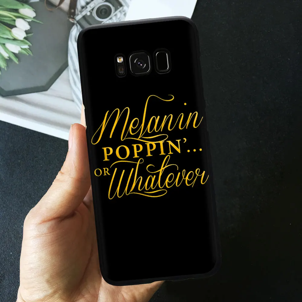 TPU D1221- Melanin Poppin queen чехол для телефона для samsung S7 S10 S9 S8 Plus A6 A7 черный волшебный чехол для девочки для samsung A50 A70 Мягкий ТПУ чехол - Цвет: TPU D1221-