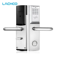 lachco smart password electronic door lock code rf card mechanical key intelligent digital keyless lock satin nickel sl16084s