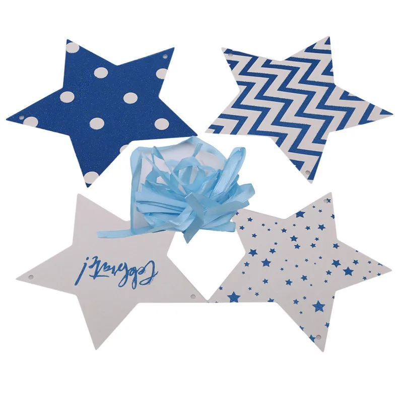 8 шт./компл. бумажный баннер с блестками и звездами гирлянда для свадьбы дня