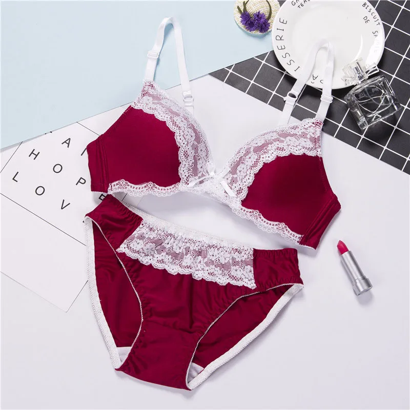 Бюстгальтер без стальных тонких секций для девочек сексуальный кружевной