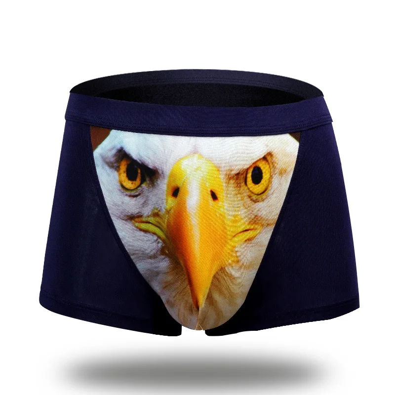 01 dark blue EXILIENS, новинка, забавное Мужское нижнее белье, боксеры, бренд, модал, 3D Рисунок, боксеры для мужчин, Cueca Masculina, боксеры, шорты, Hombre, размер L-3XL 1210 - Цвет: 01 dark blue