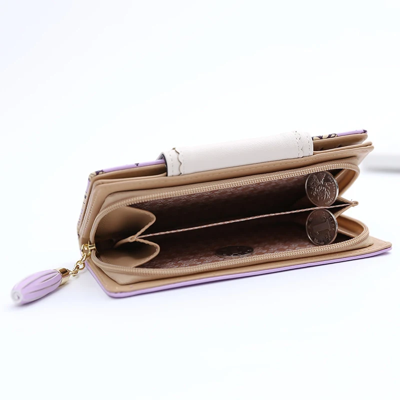 Клатч на молнии с кисточкой женские бумажники Женский Длинный кошелек брендовый