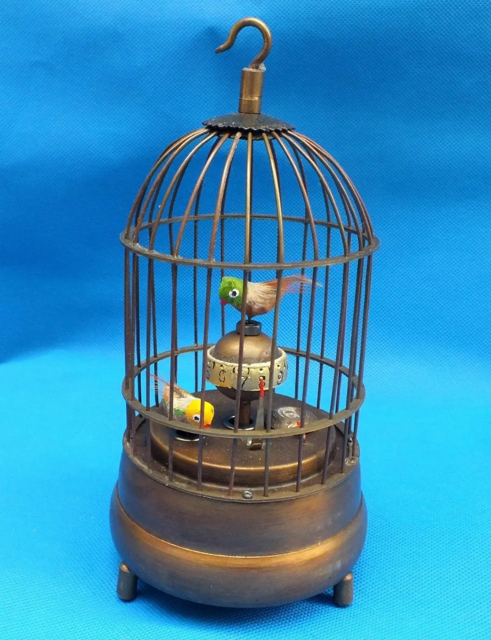 Редкая латунная птичья клетка механические настольные часы будильник | Дом и сад