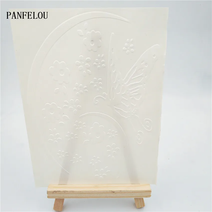 PANFELOU Butterfly Буш папки для тиснения пластика скрапбукинга DIY шаблон помадки торт