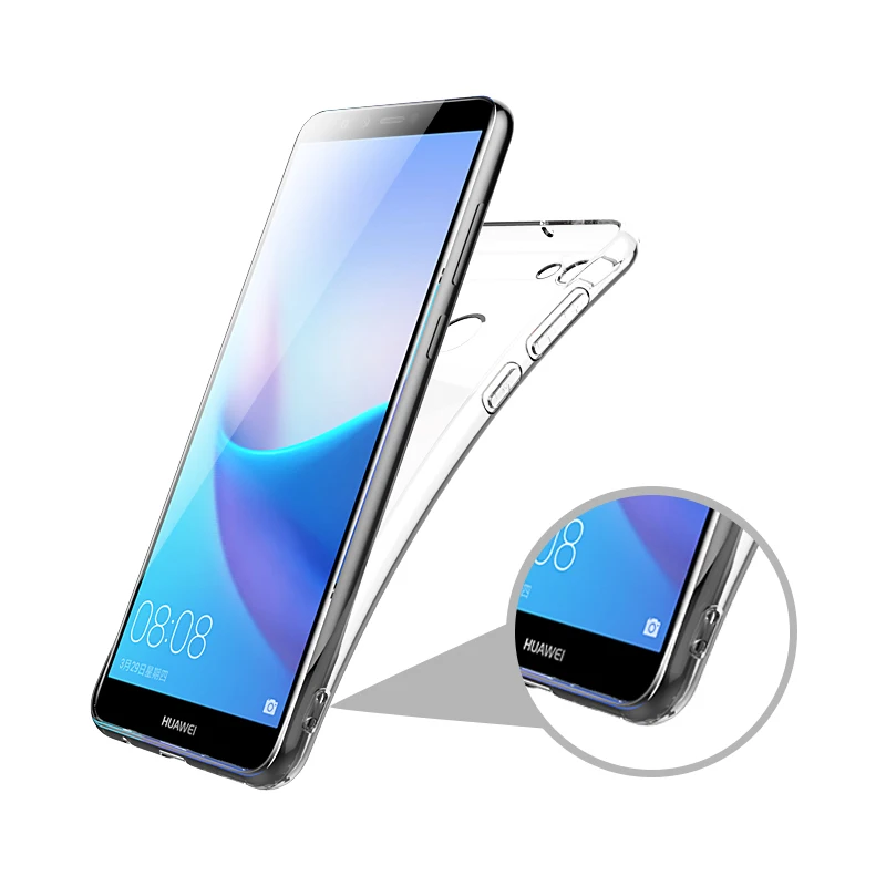 Чехол для Huawei Y9 2018 чехол силиконовый Ультратонкий из ТПУ прозрачный задней