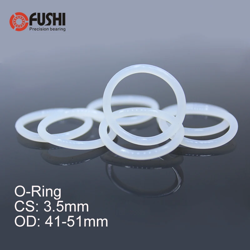 CS3.5mm Силиконовое уплотнительное кольцо OD 41/42/43/44/45/46/47/48/49*3 5 мм 50 шт. VMQ уплотнение