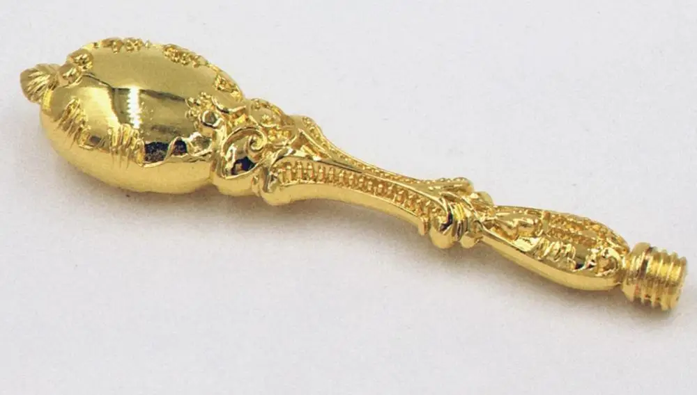 Gold Ретро broze металлическая цветная ручка антикварная металлическая ручка в разных цветах для восковой печати штамп металлическая ручка инструмент - Цвет: Gold